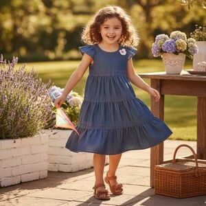 Gymboree Girls' Blue Denim Dress